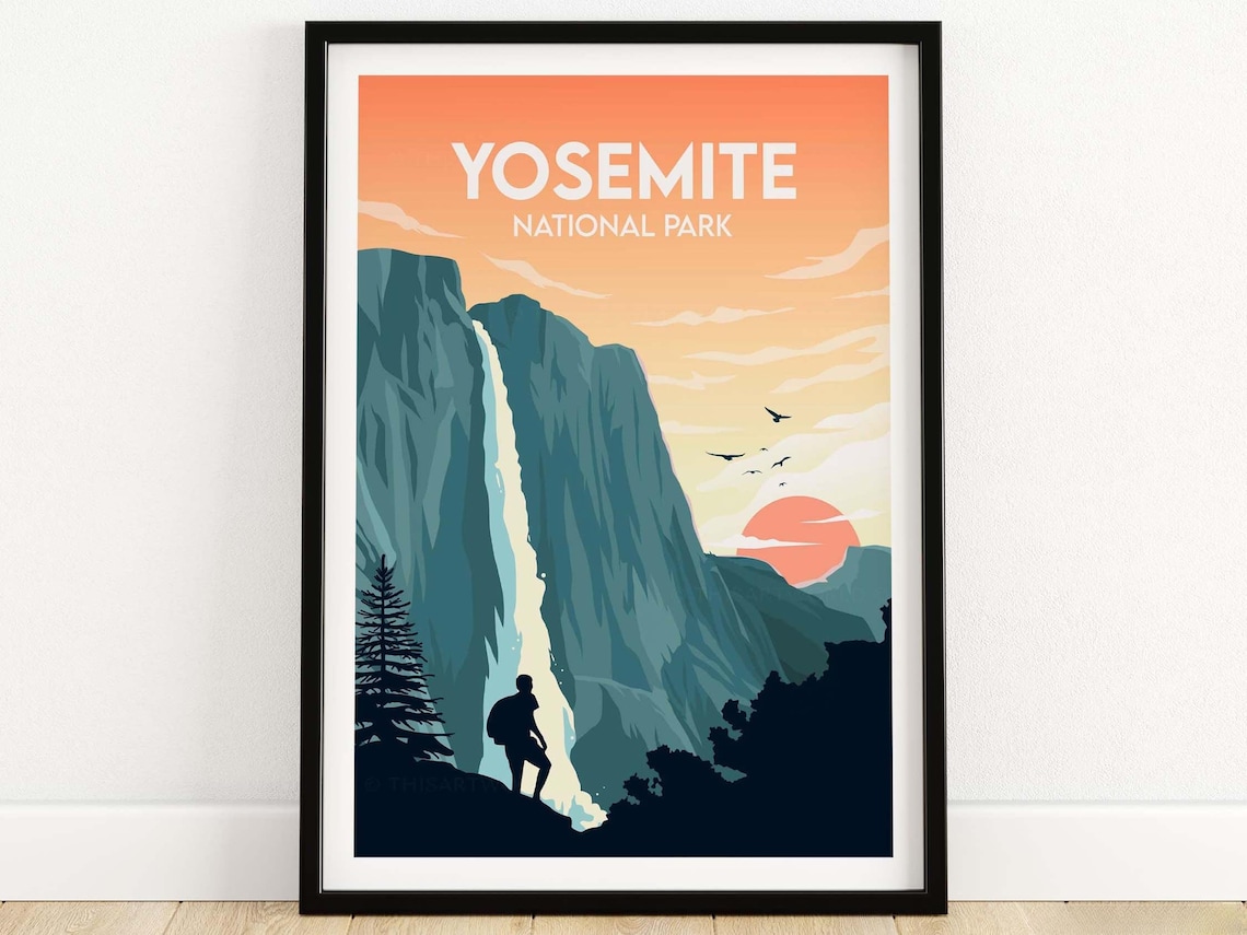 Yosemite National Park California Travel Poster