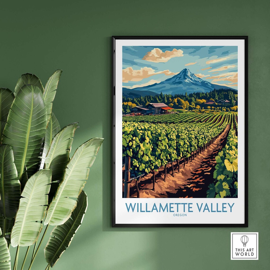 Willamette Valley - Vintage Wine Country Poster - Image 2