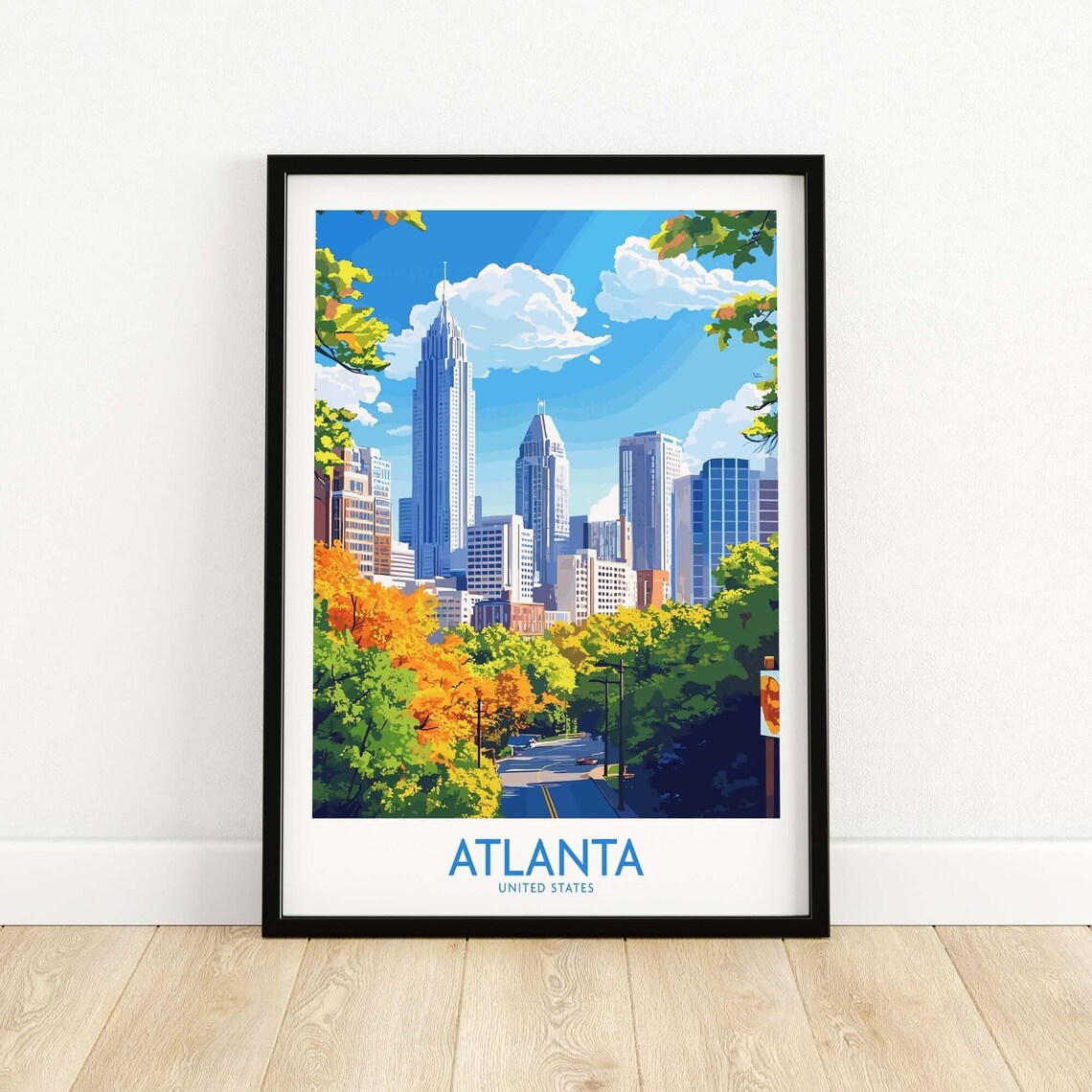 Atlanta Travel Poster, City Lovers Art Print