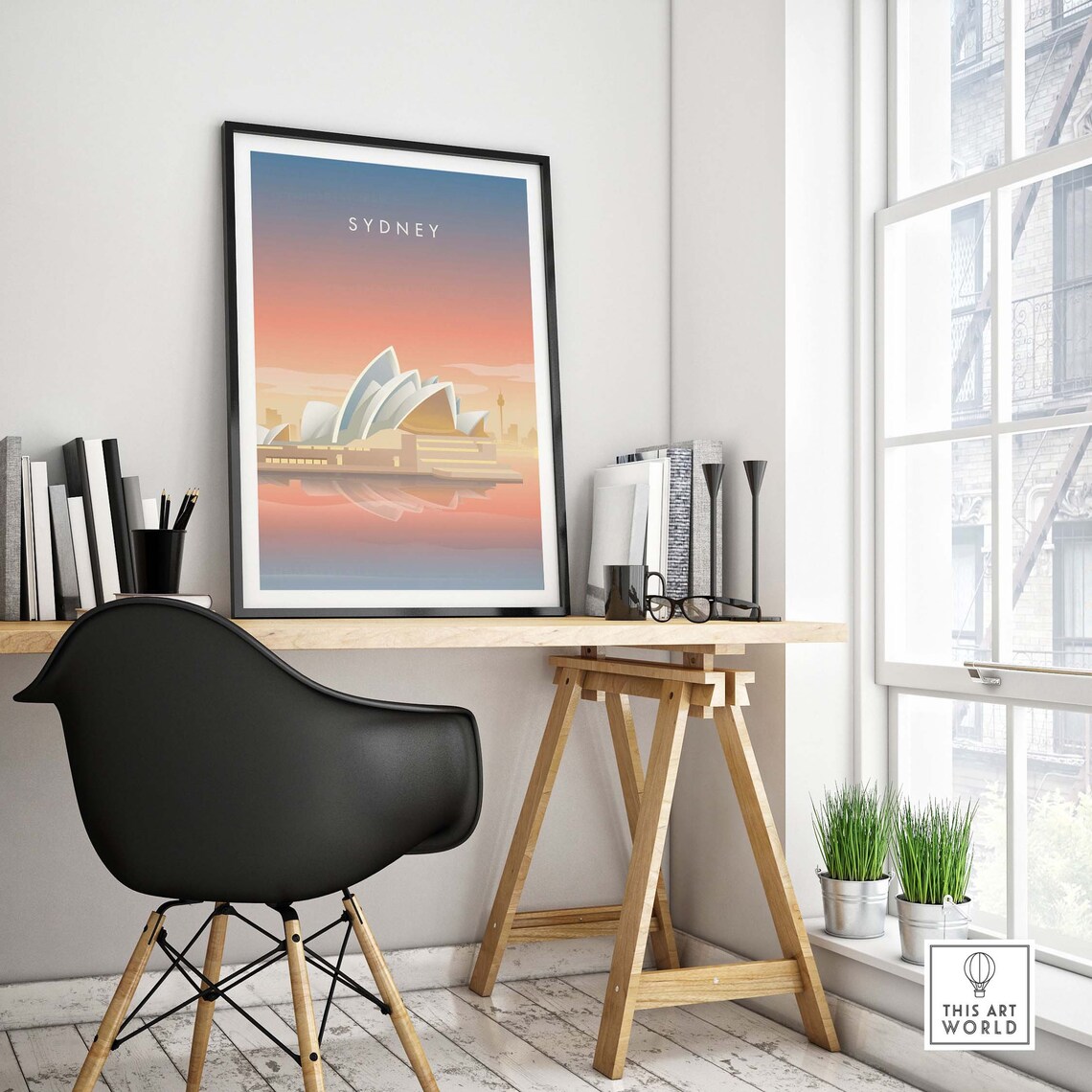 Sydney Australia Travel Poster, Opera House Art Print - Image 4