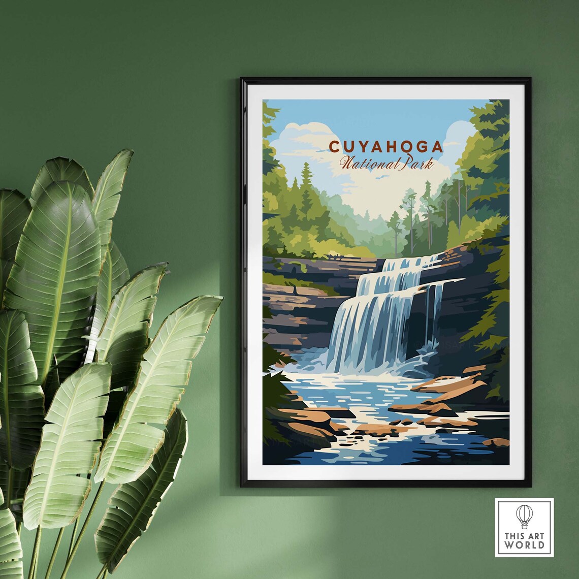 Cuyahoga National Park Brandywine Falls Lush Forest Falls Poster - Image 2