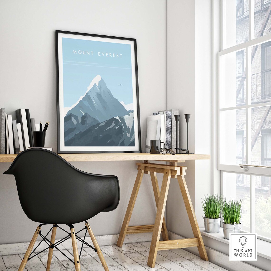 Mount Everest Himalayan Travel Poster, Travel Print