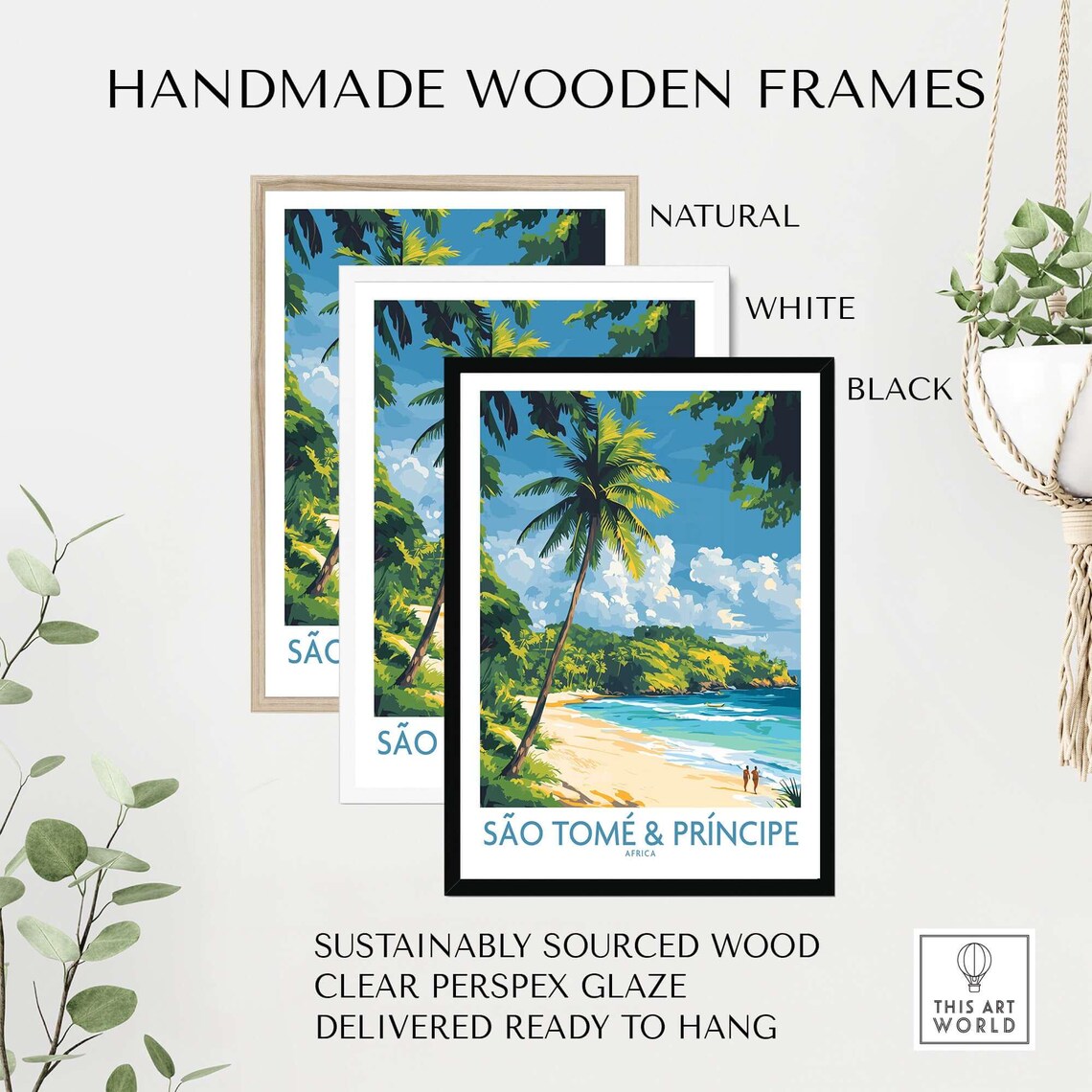 Sao Tome Wall Art Print, Africa Living Room Decor - Image 2