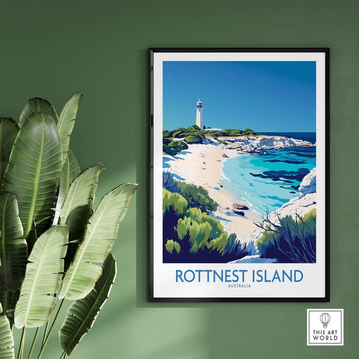 Rottnest Island Travel Poster, Australia Art Print - Image 2