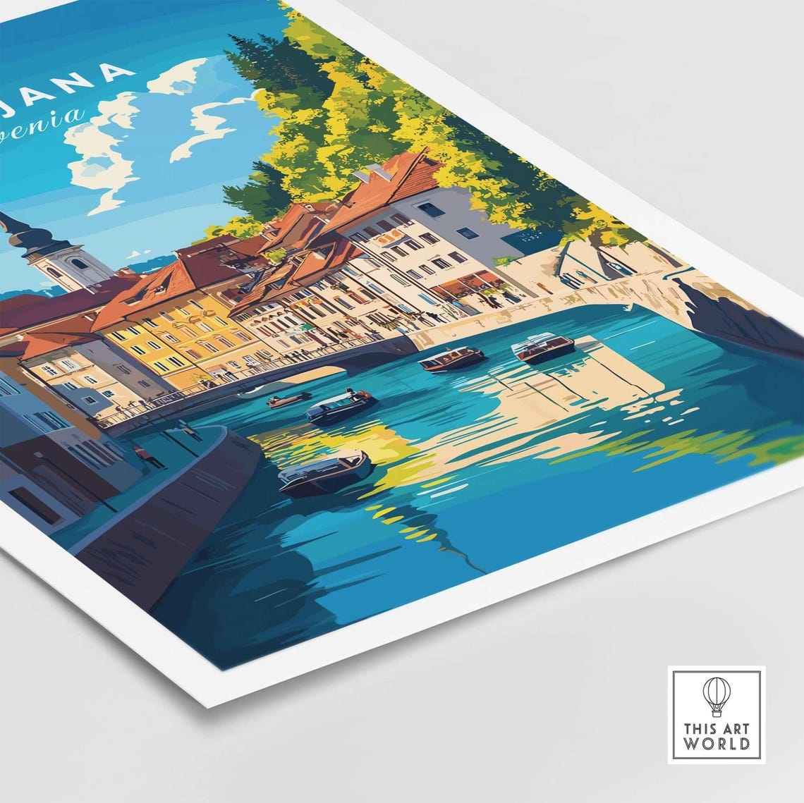 Ljubljana - Vintage Travel Poster - Image 5