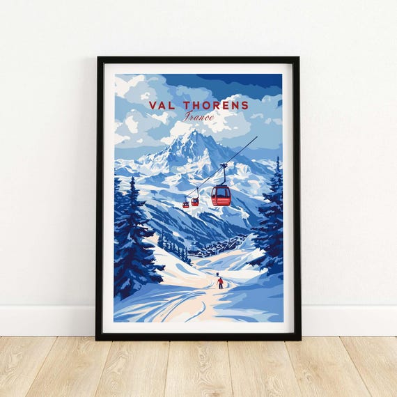 Val Thorens Winter Sports Poster, French Alps