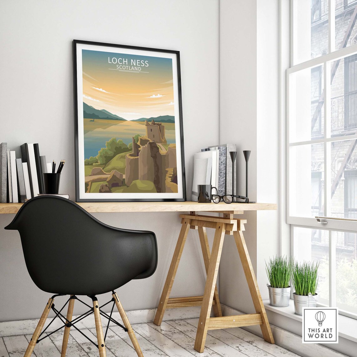 Loch Ness Travel Poster, Scottish Highlands Art Print - Image 4