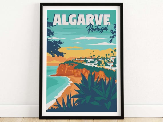 Algarve Portugal Vintage Travel Poster Art Print
