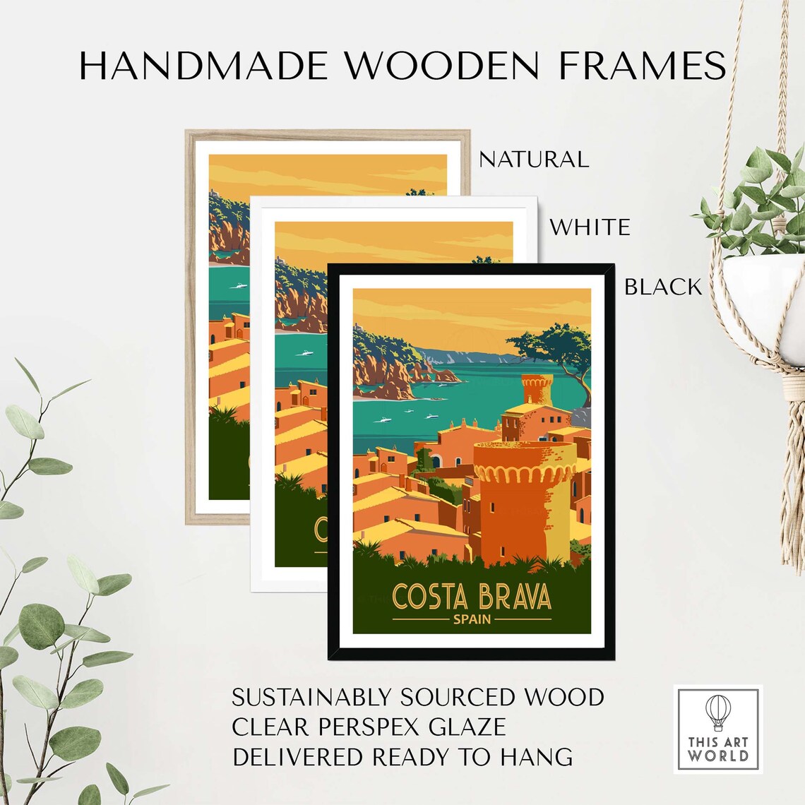 Costa Brava Travel Poster, Spanish Home Decor - Image 2