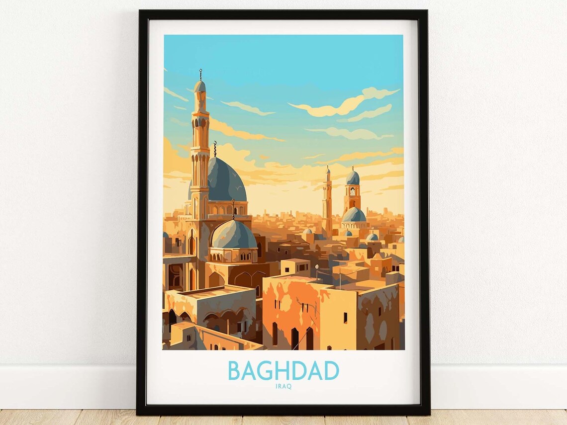 Baghdad Travel Poster, Home Decor Art Print