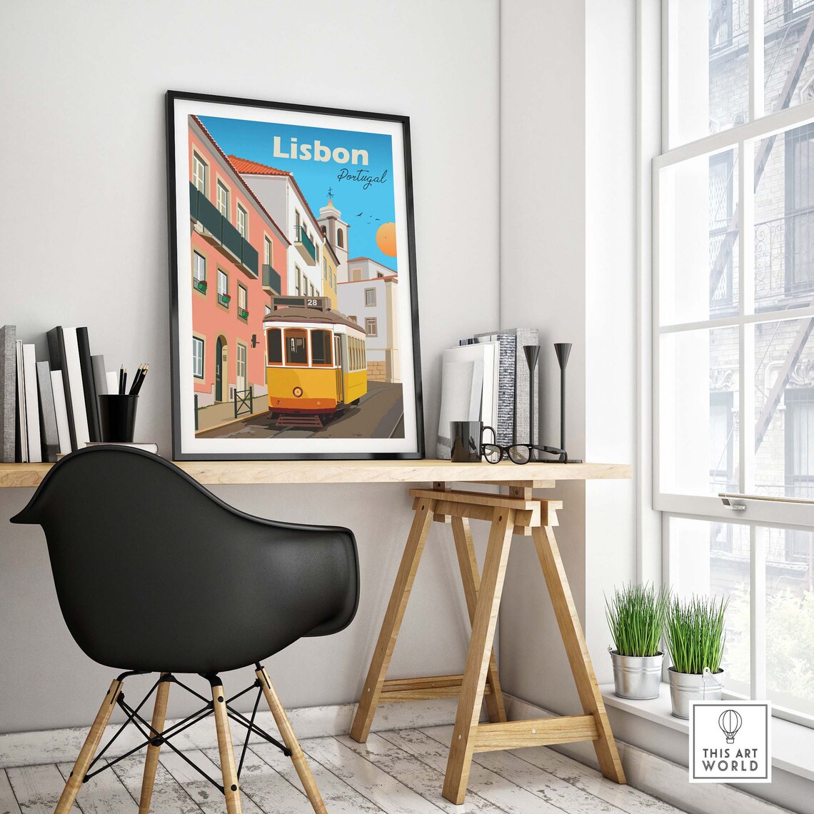 Lisbon Travel Poster Print, Lisbon Portugal - Image 4