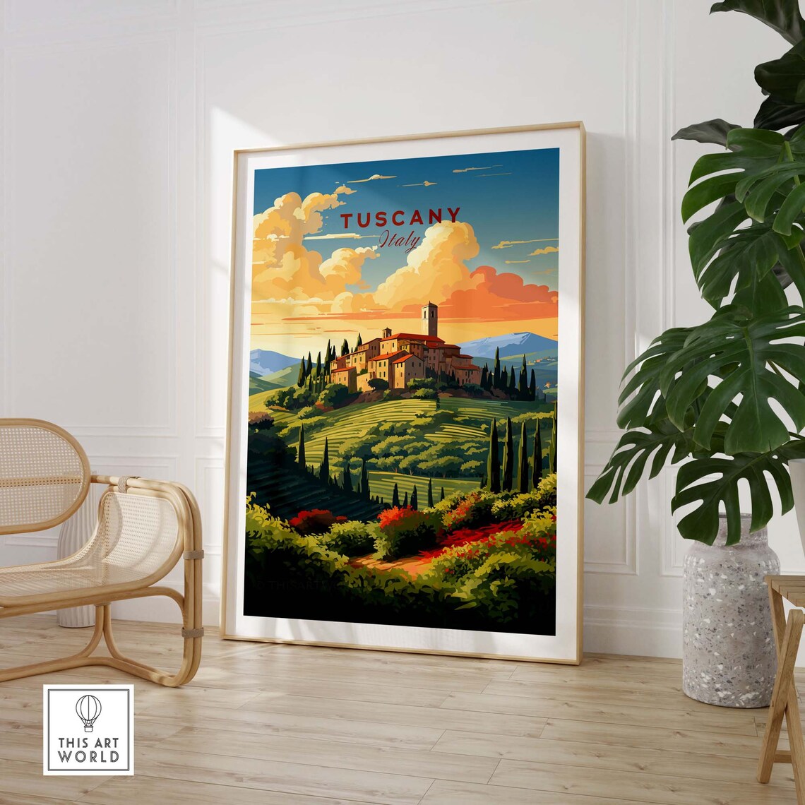 Tuscany Italy Travel Poster, Home Decor Art Print - Image 2