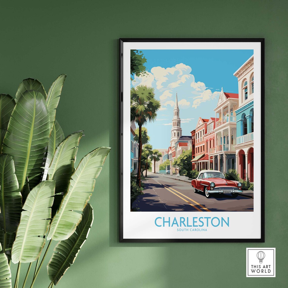 Charleston Travel Poster, Home Decor Wall Art - Image 2