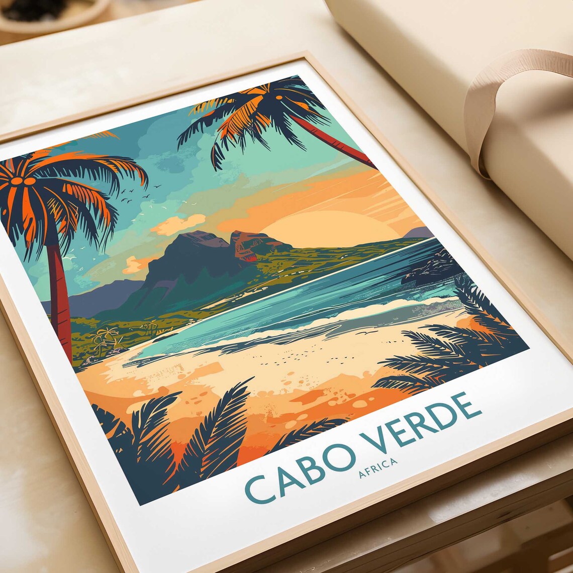 Cabo Verde Travel Poster, World Cultural Art