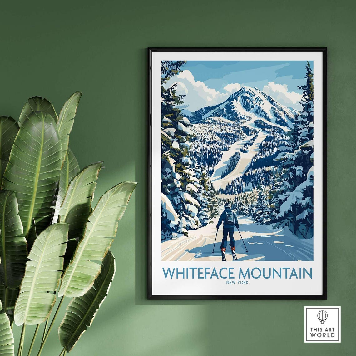 Whiteface New York Skiing Scene Art Print - Image 2