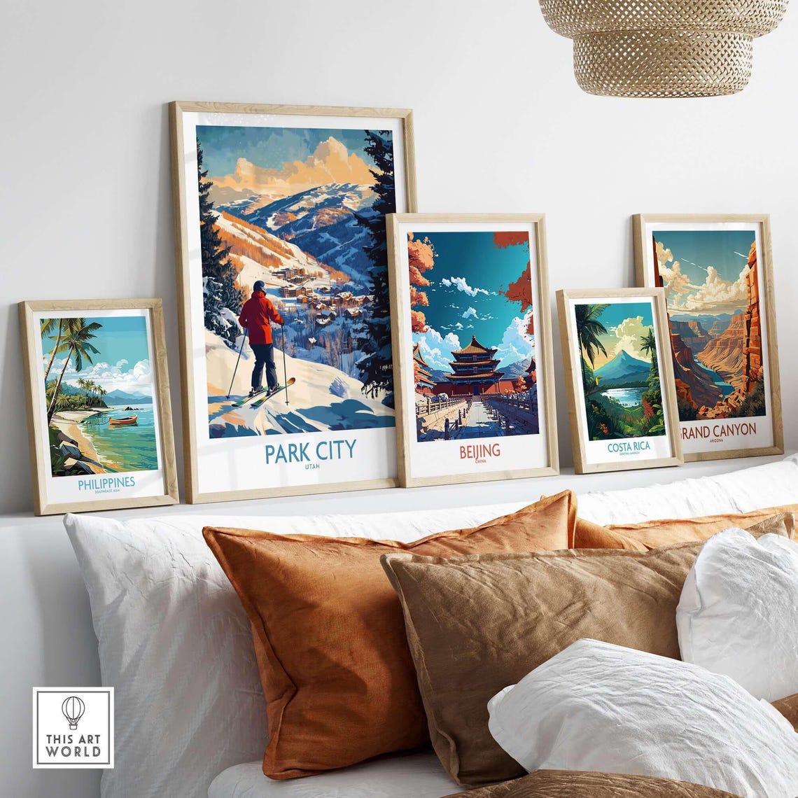 Park City Ski Travel Poster, Utah Illustration - Image 3