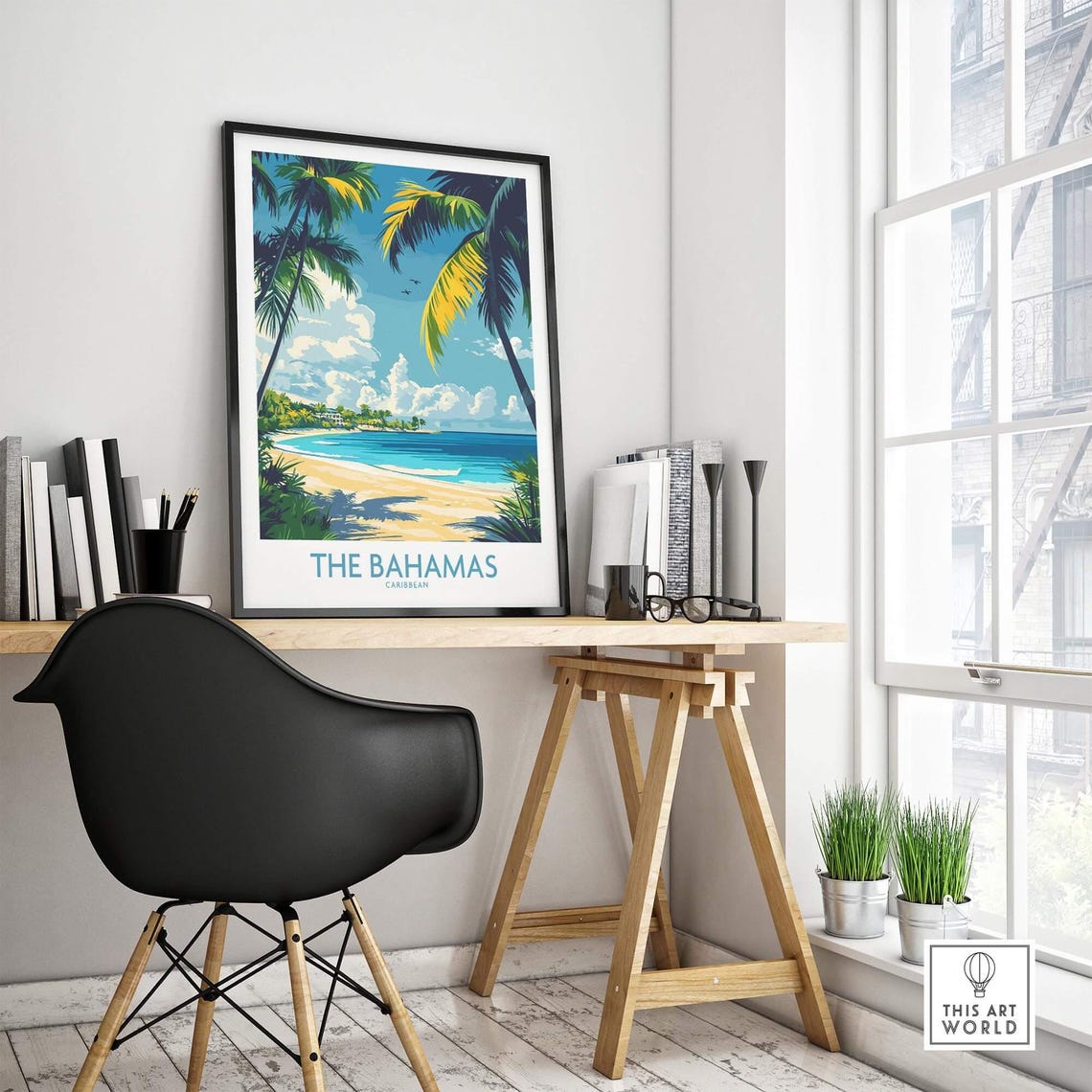 The Bahamas Travel Poster, Caribbean Illustration - Image 4