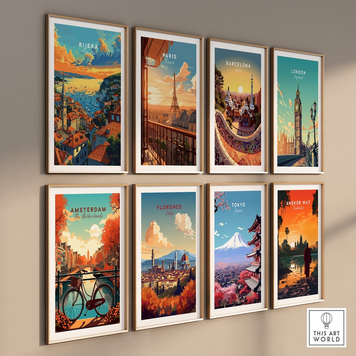 Rijeka Croatia Sunset Harbor Sailboats Old Town Waterfront Poster - Image 3