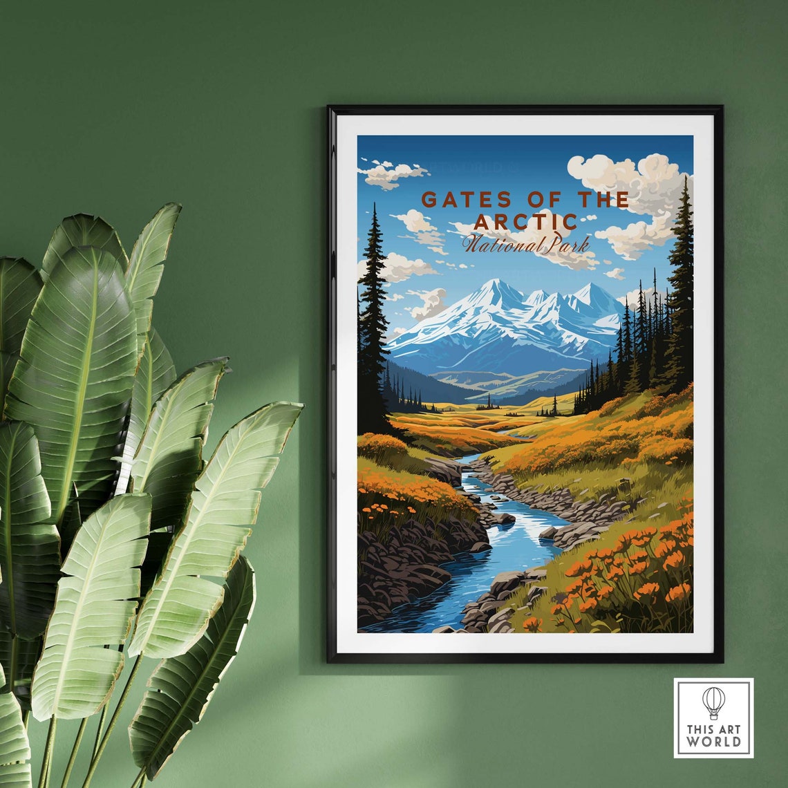 Gates of the Arctic National Park Alaska Wildflower Stream Poster - Image 2