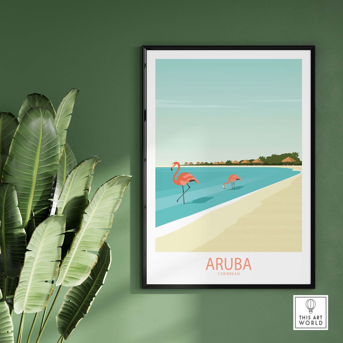 Aruba Caribbean Travel Poster, Wall Art Print - Image 3