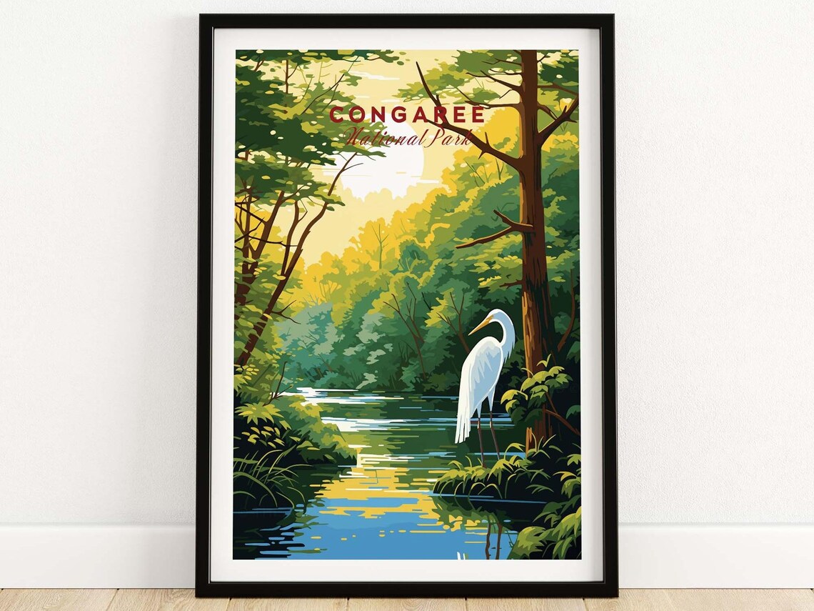 Congaree National Park Travel Poster, Home Decor