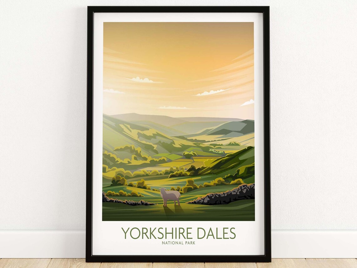 Yorkshire Dales National Park Travel Poster Art Print