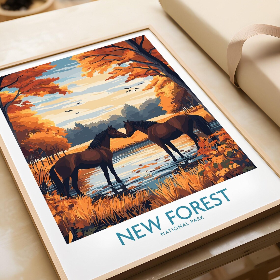 New Forest National Park Travel Poster, Illustration