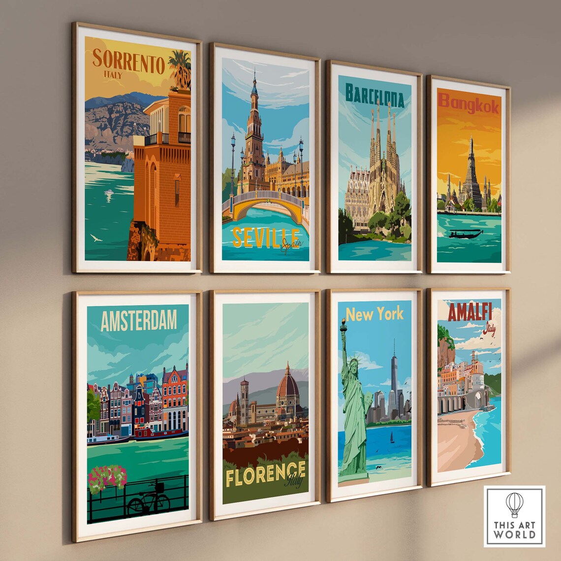 Sorrento Italy Travel Poster, Amalfi Coast Wall Art - Image 3