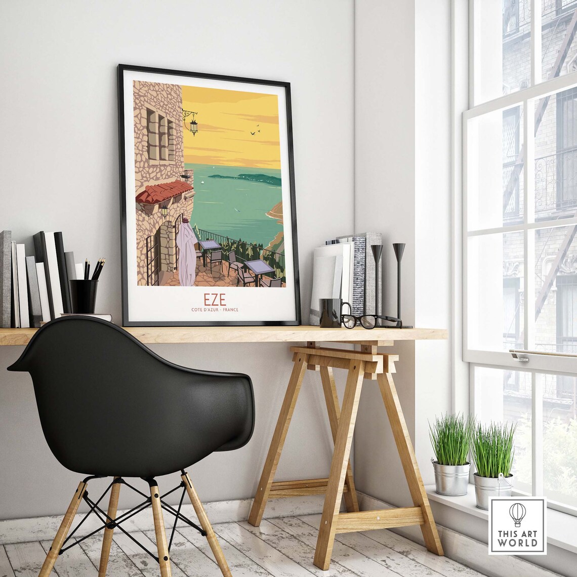 Eze France Travel Poster, Cote d'Azur Art Print - Image 4
