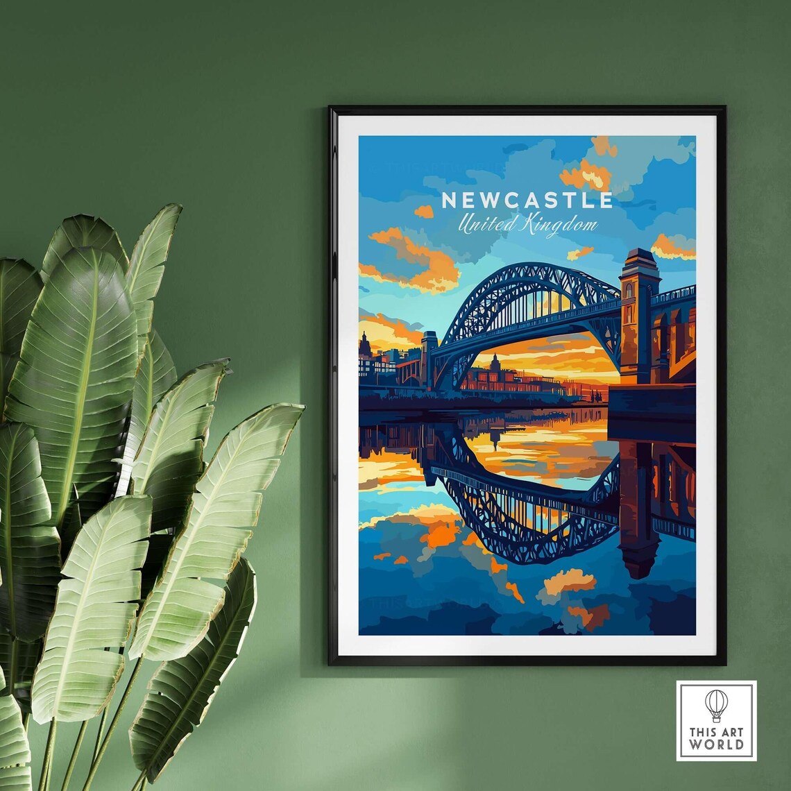 Newcastle Travel Poster Print, City Wall Art - Image 2