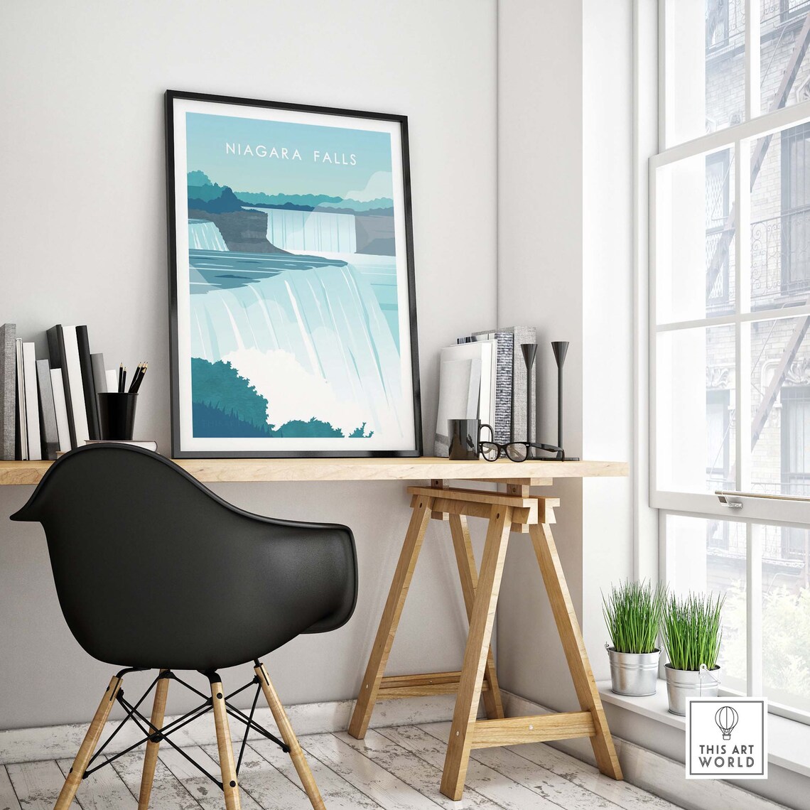 Niagara Falls Travel Poster Art Print, Wall Decor - Image 4