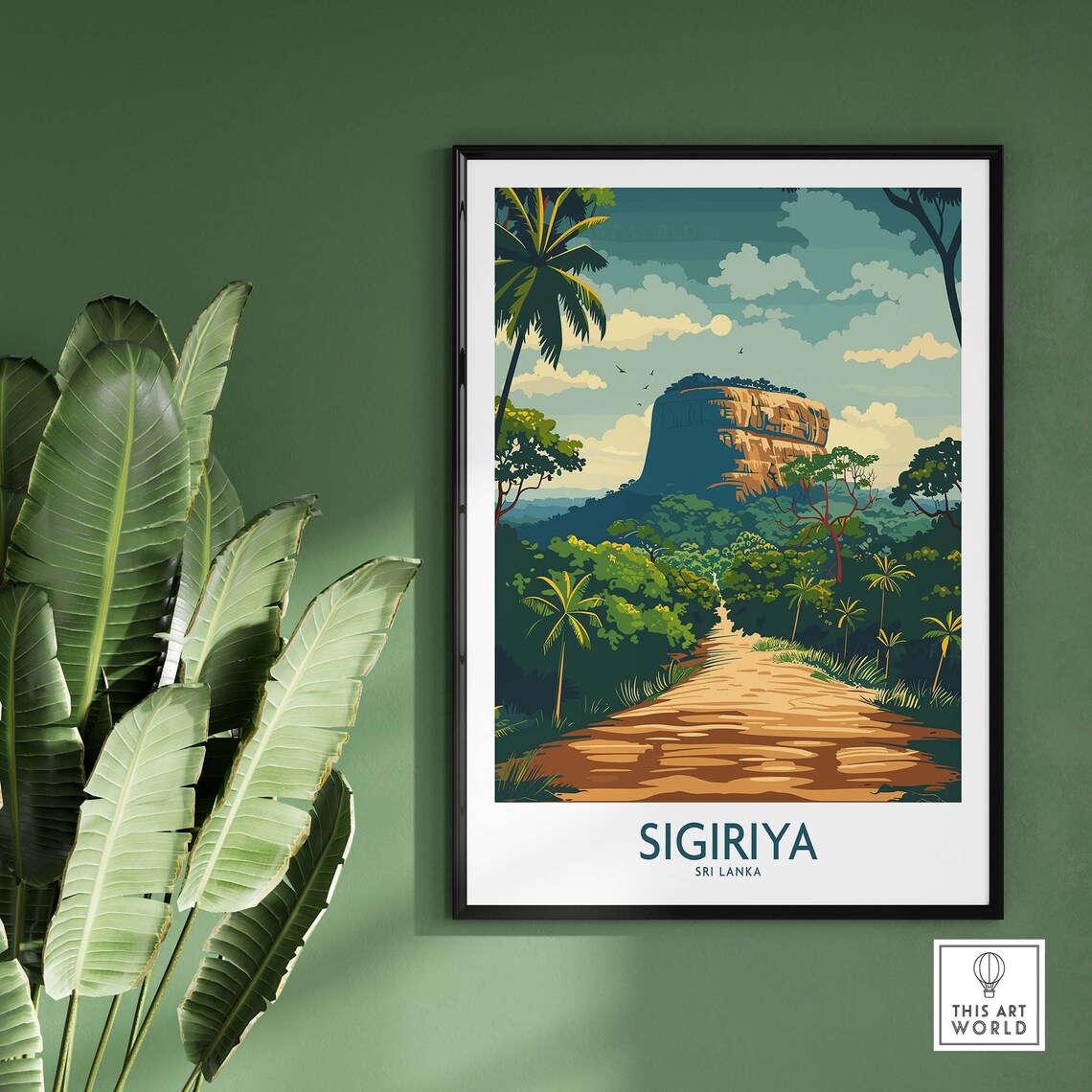 Sigiriya Sri Lanka Travel Poster, Wall Art Print - Image 2