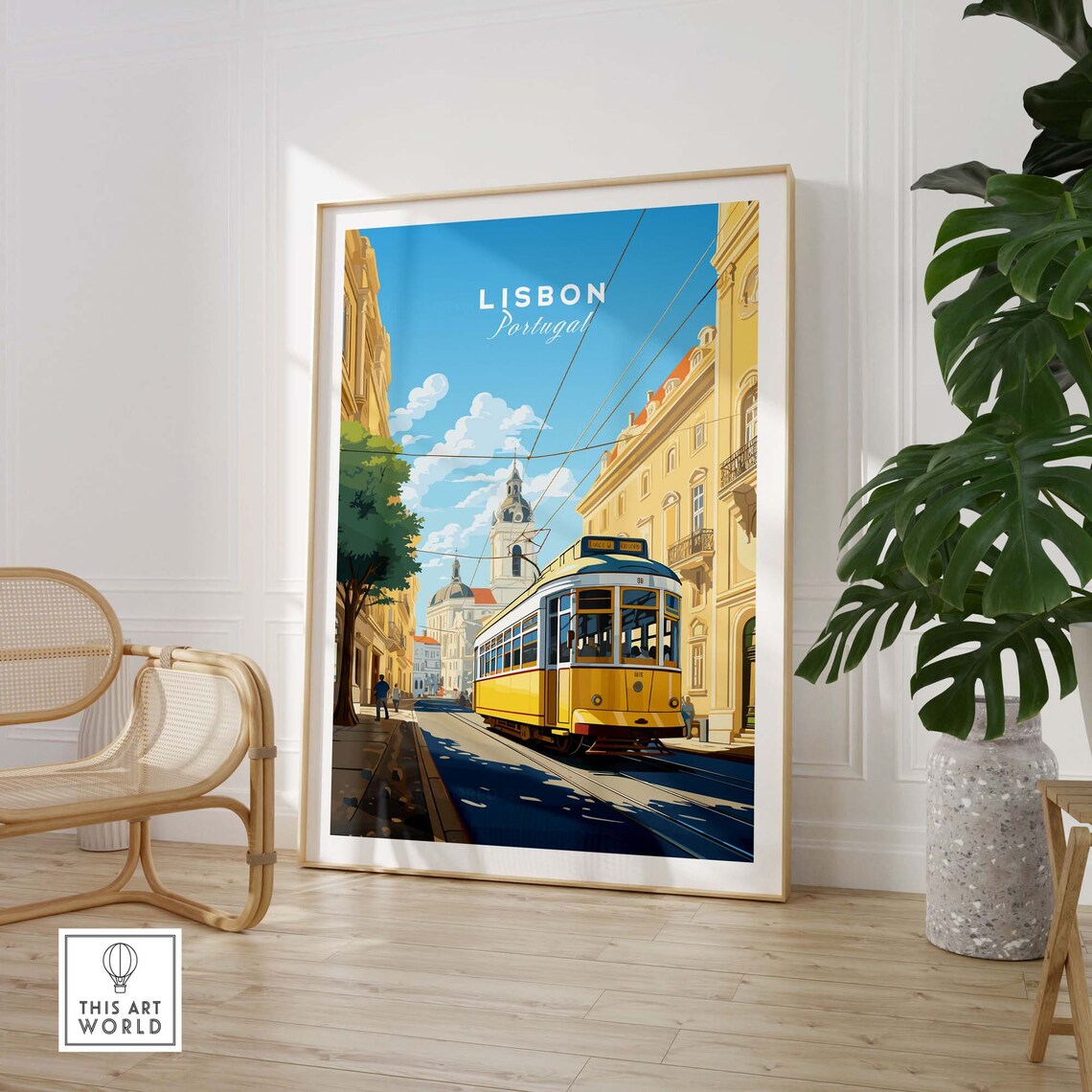 Lisbon Travel Poster Art Print, Europe Favorite - Image 3
