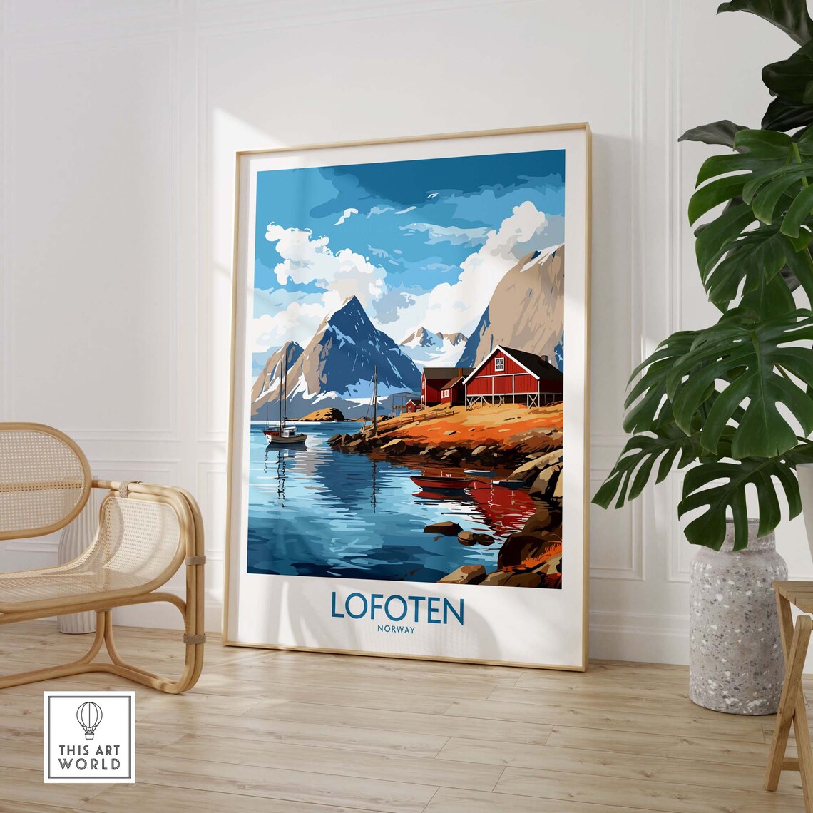 Lofoten Islands Travel Poster, Birthday Gift Art Print - Image 3