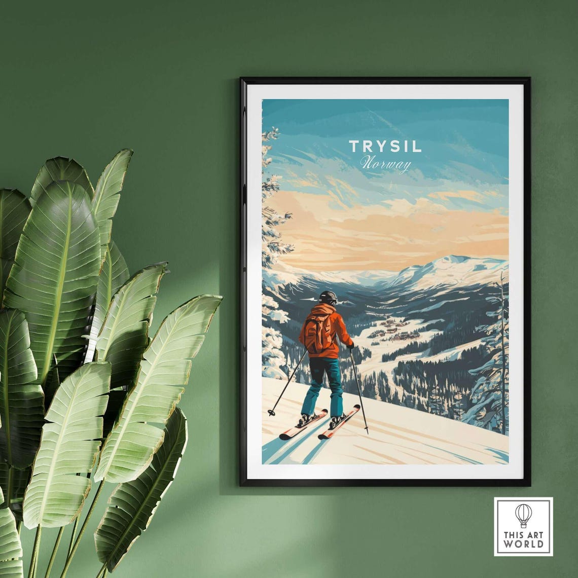 Trysil Travel Poster, Ski Resort Winter Sports - Image 2