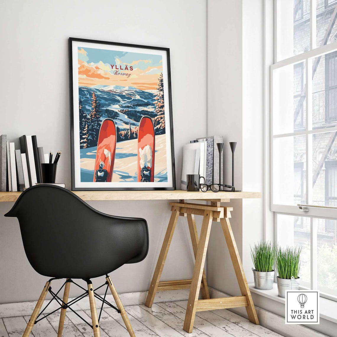 Winter Sports Art Print, Gift for Skier - Image 4