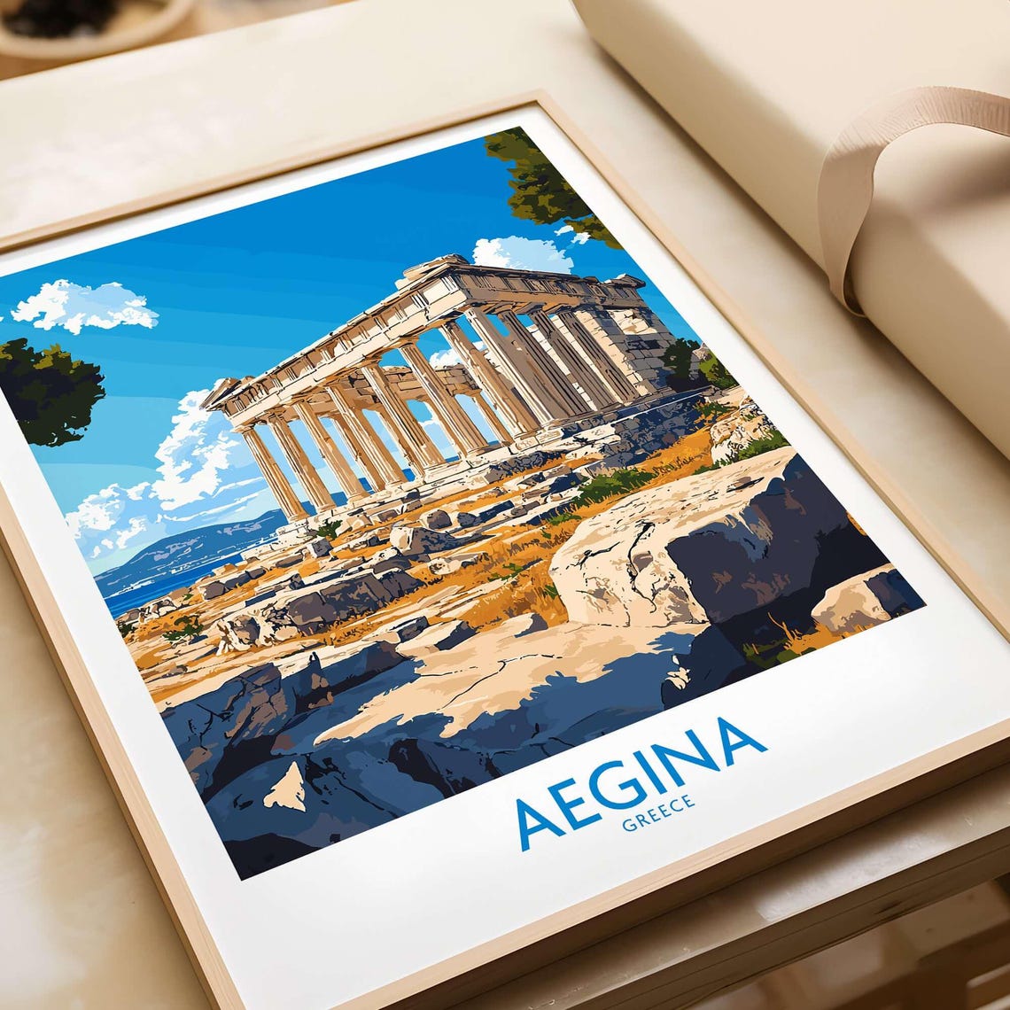 Aegina Travel Poster, Temple Of Aphaia