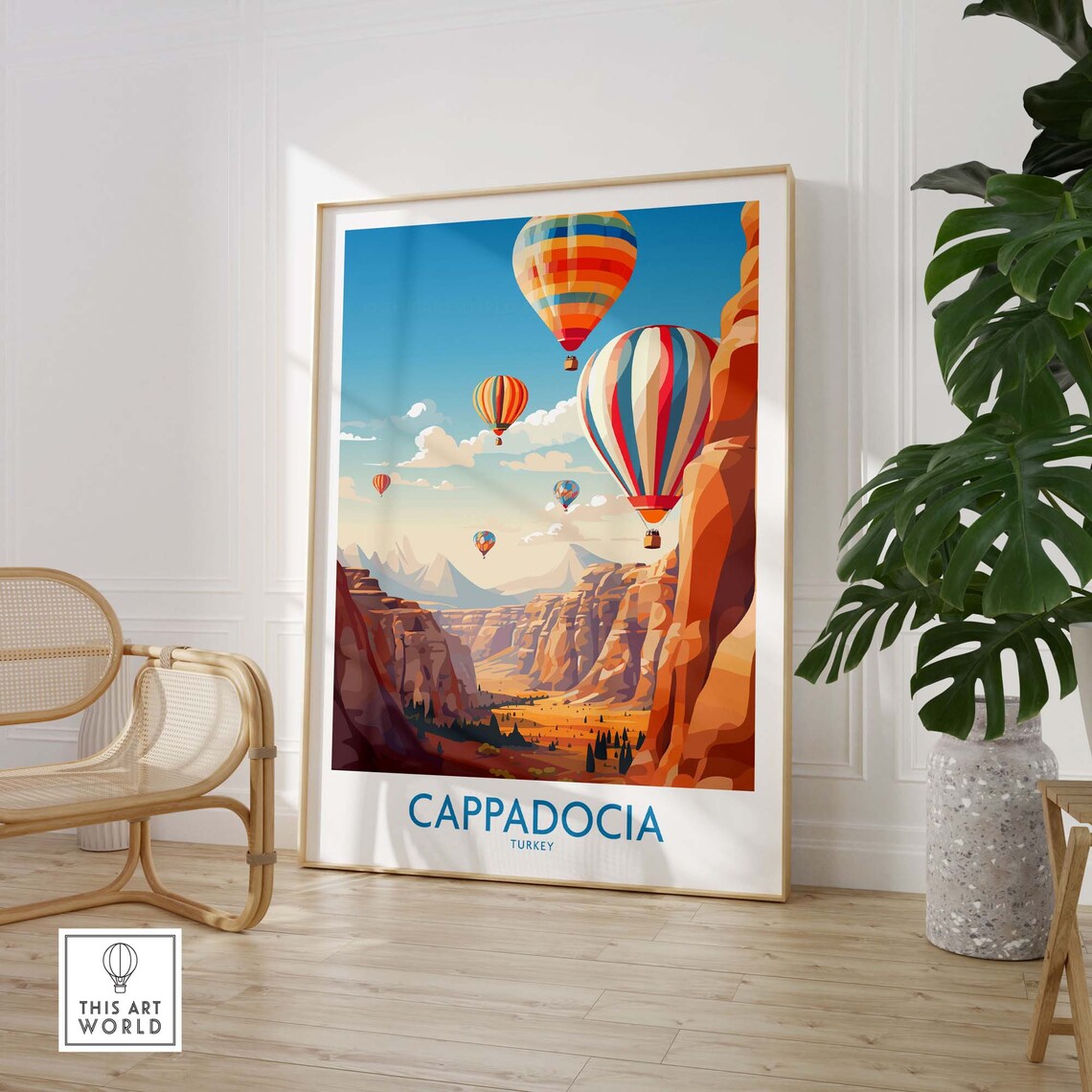 Cappadocia Turkey Travel Poster, Art Print - Image 3