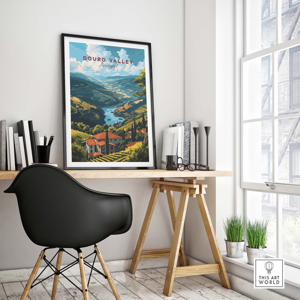 Douro Valley Travel Poster, Home Decor Illustration - Image 4