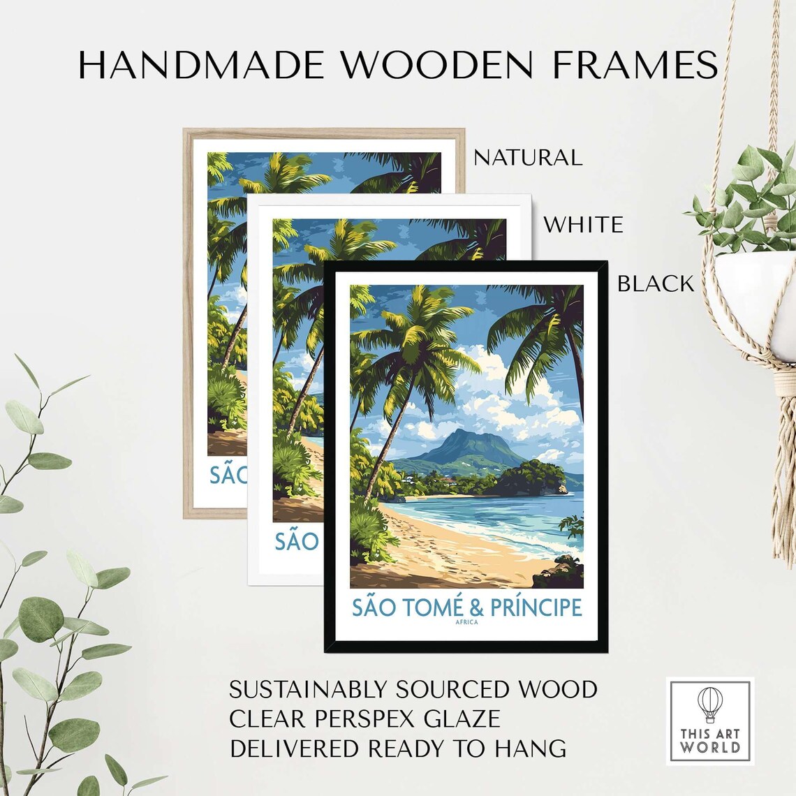 Sao Tome Decor, Housewarming Gift Illustration - Image 2