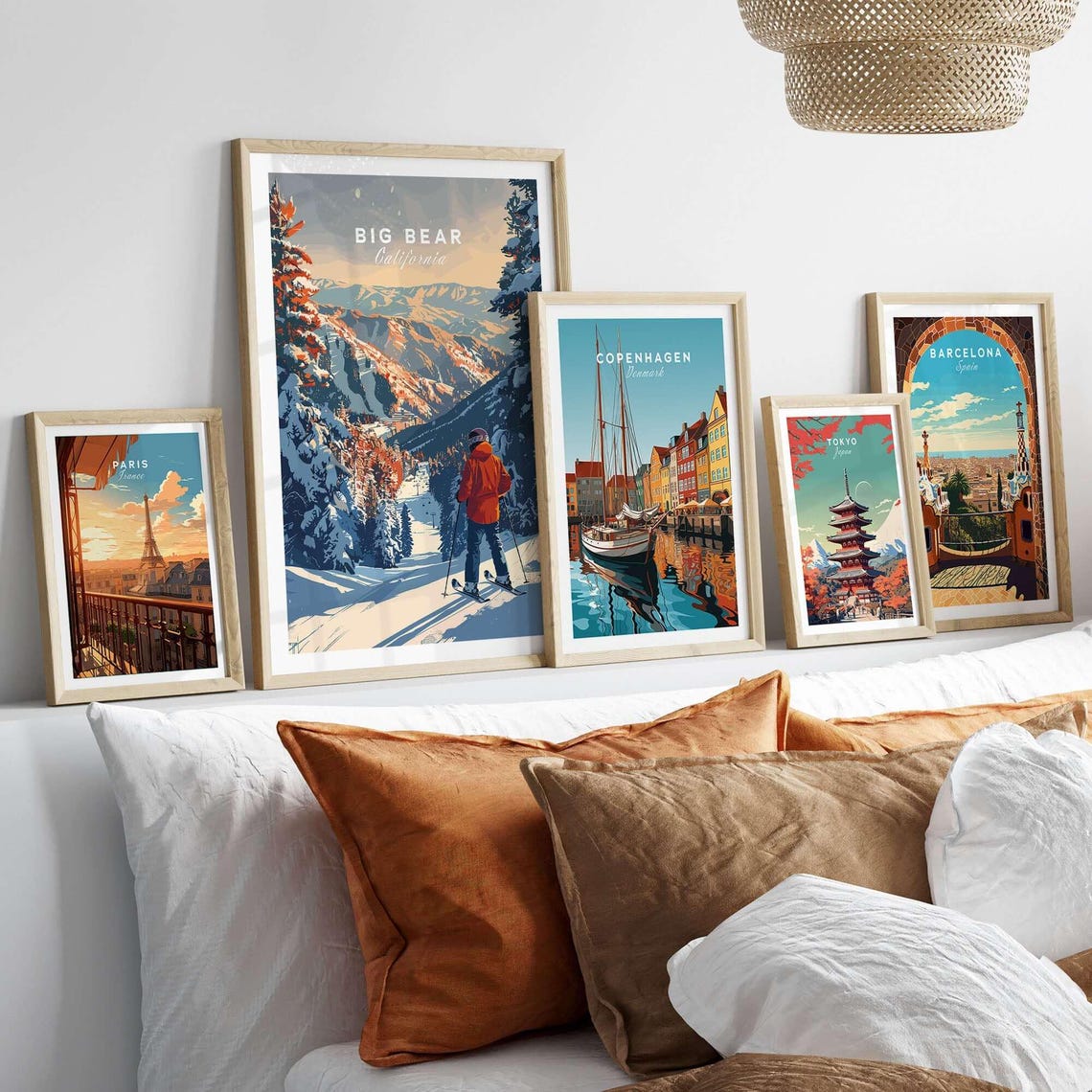 Big Bear Ski Lodge Art Print, Winter Sports Art - Image 3