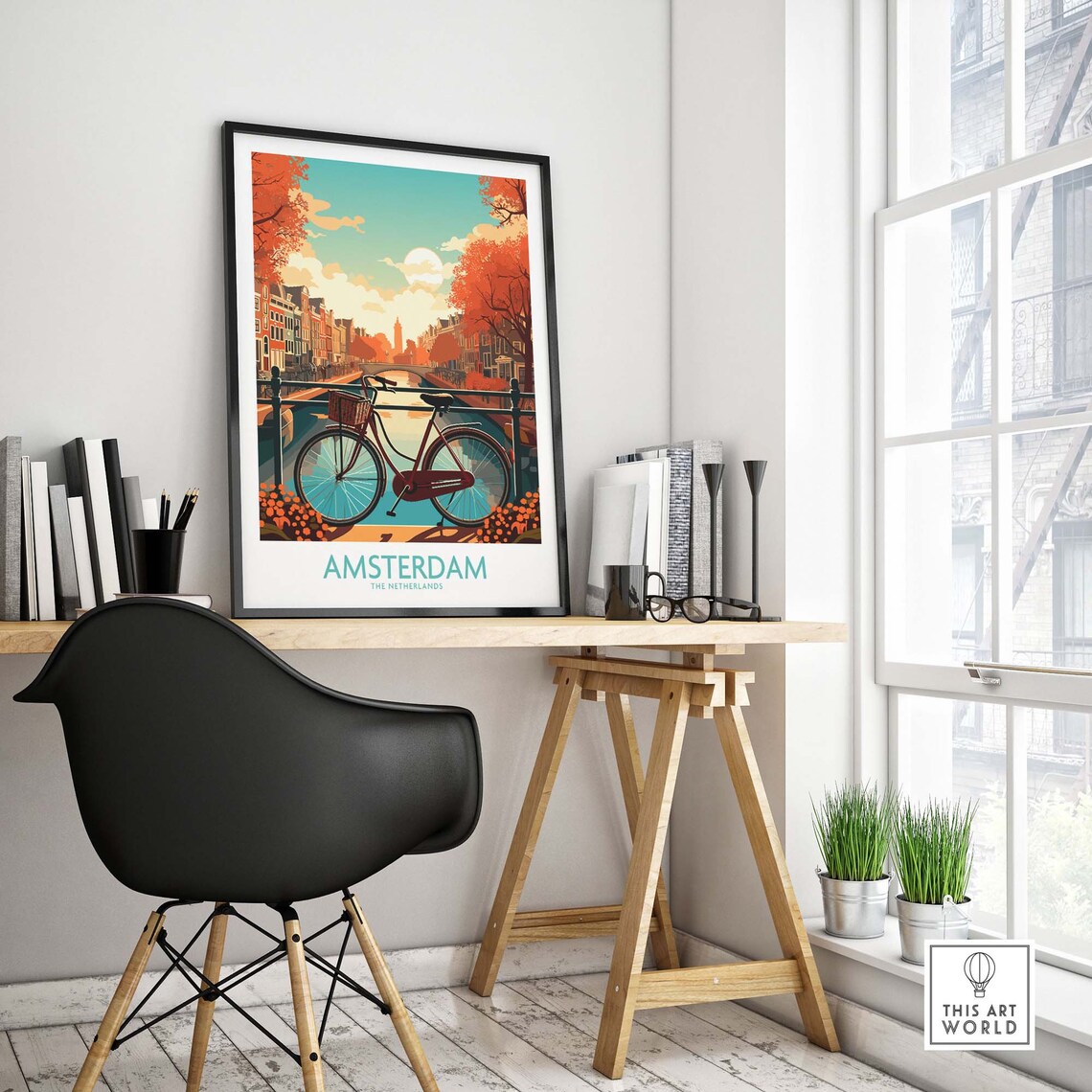 Amsterdam Travel Poster, Europe Wall Art Print - Image 4