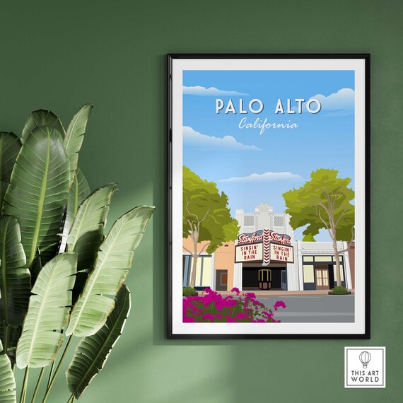 Palo Alto California Stanford Theatre Singin in the Rain Marquee Poster