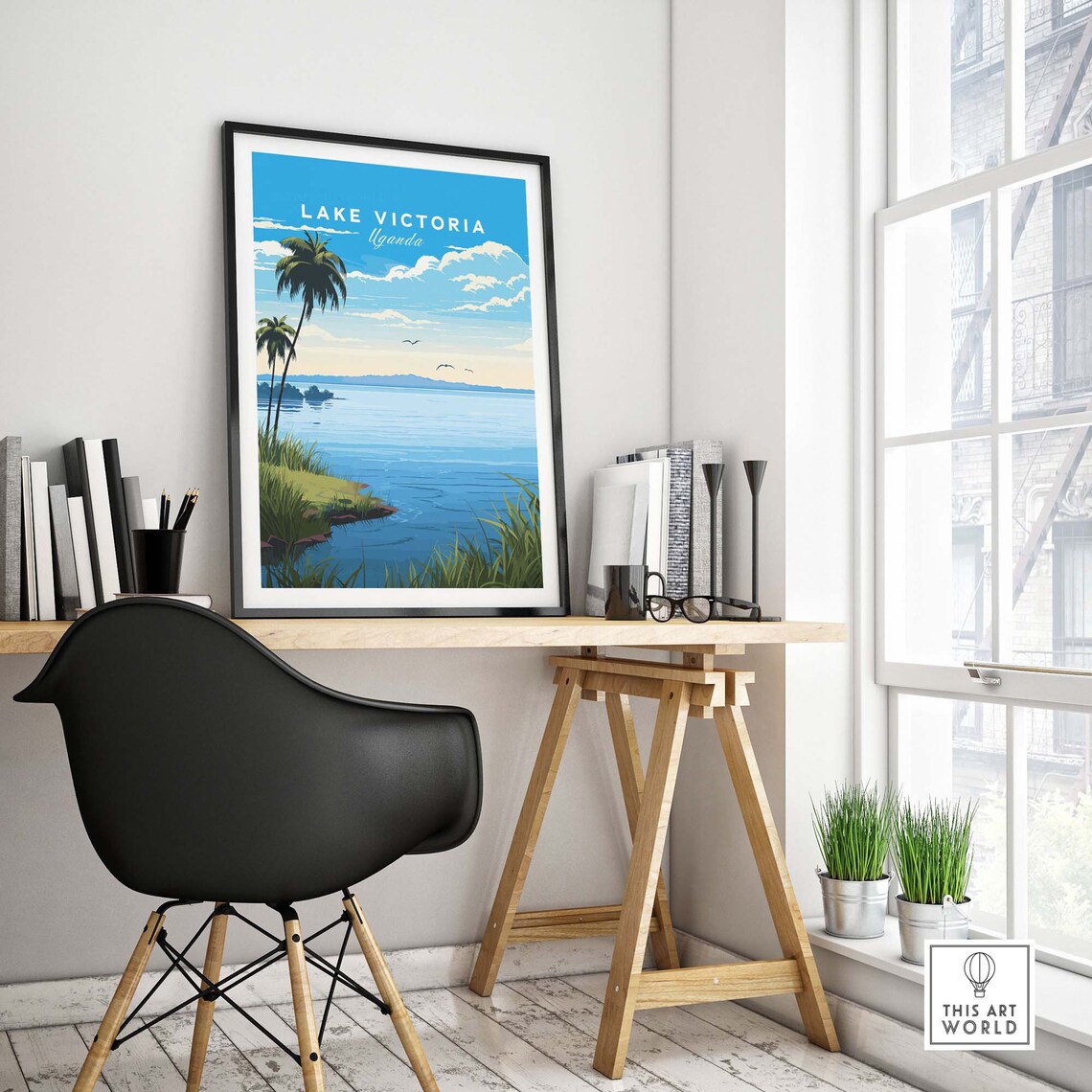 Lake Victoria Uganda Travel Poster, Wall Decor - Image 4