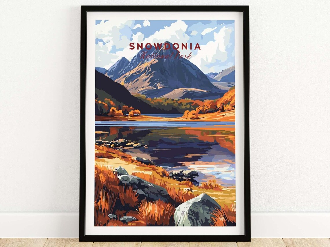 Snowdonia National Park - Vintage Travel Poster