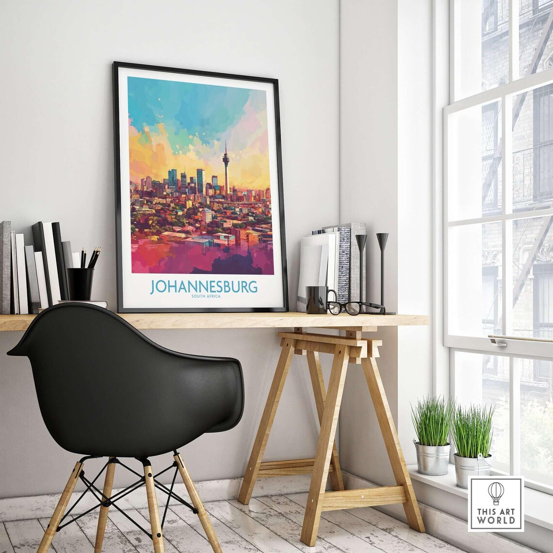 Joburg Skyline, Johannesburg South Africa Art Print - Image 4