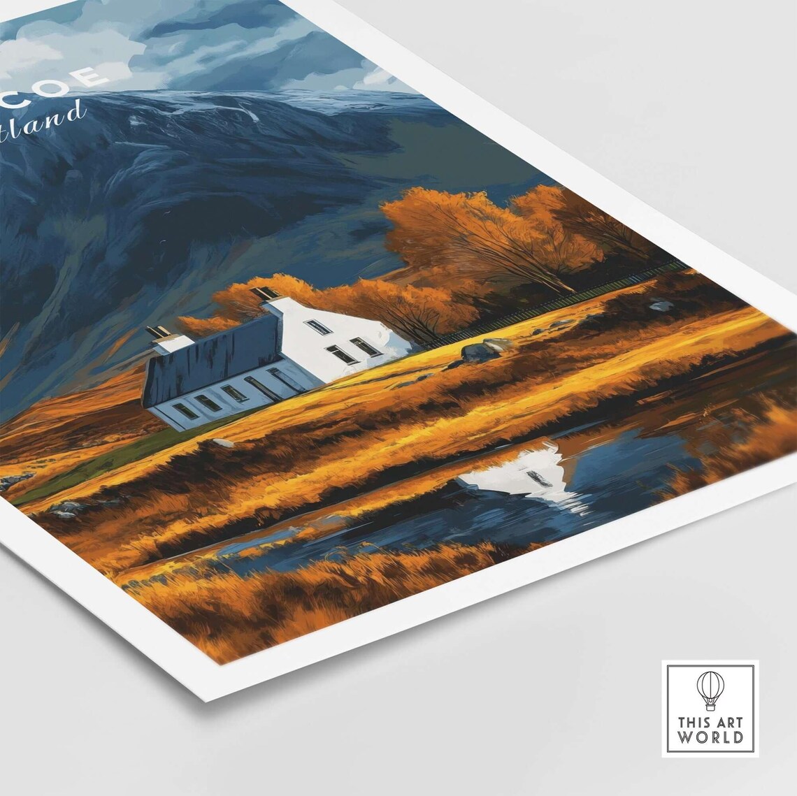 Glencoe Scotland Travel Poster, Wall Art Print - Image 4
