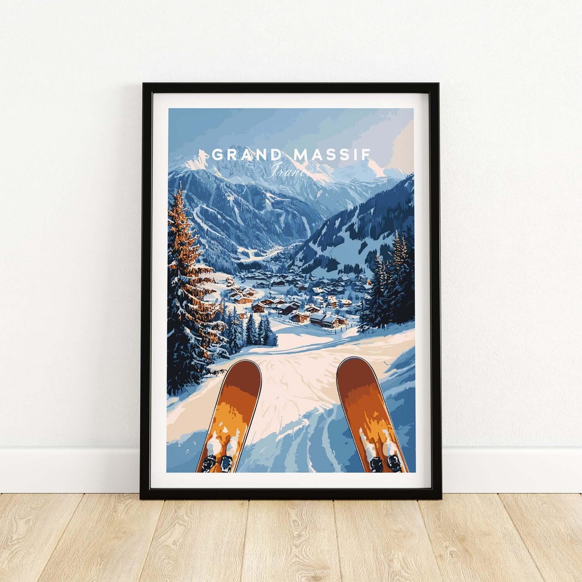 Grand Massif Ski Resort Winter Sports Art Print