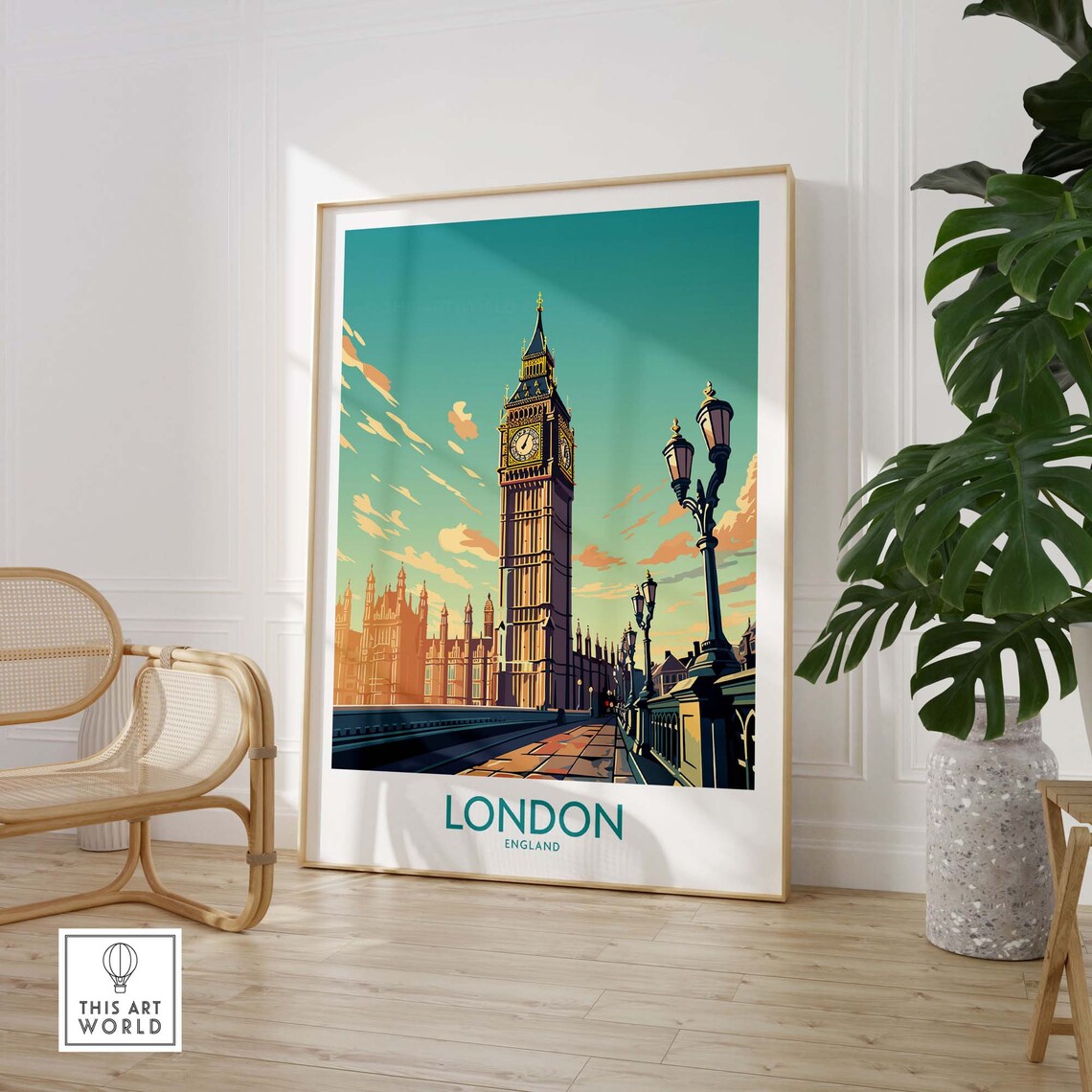London Travel Poster, Home Decor Art Print - Image 3