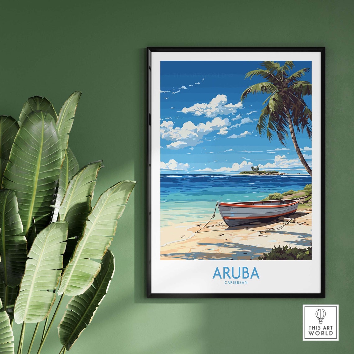 Aruba Travel Poster Travel Poster Art Home Dcor Artwork Birthday Present Wedding Anniversary Gift - Image 2